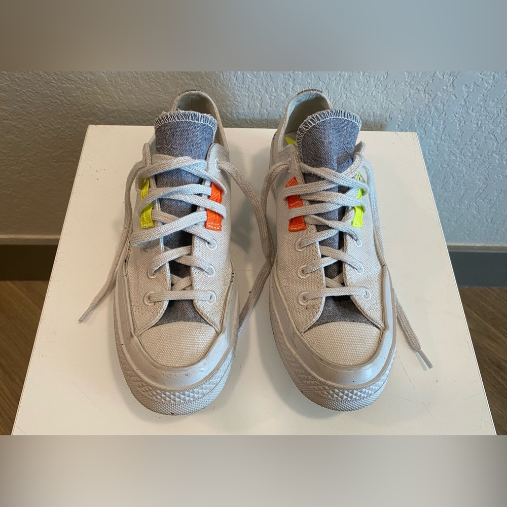 Converse Women’s All Star Renew Chucks, Vintage White with Star Specs